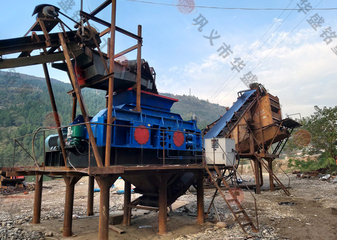 時產150噸花崗巖制砂機現場